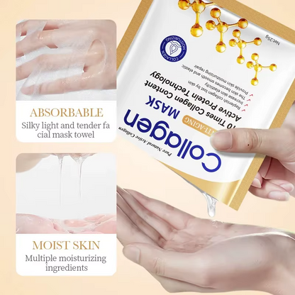 Hydrating Collagen Face Sheet Masks – Deep Moisture Skincare Treatment