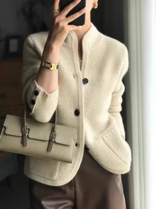 Mary Veil Silken Half neck Cardigan