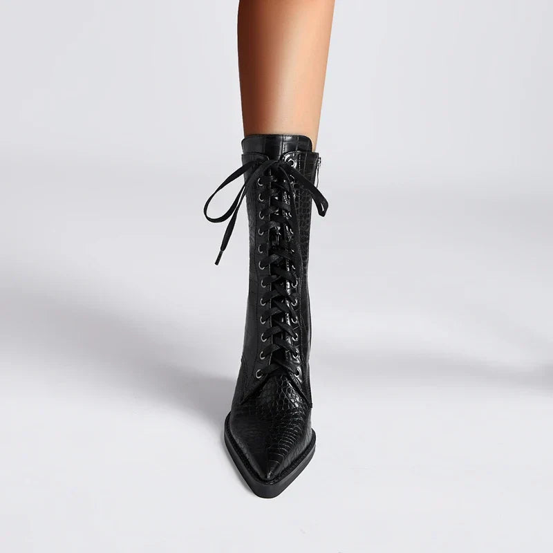 Santorini Fashion Lace Up Boots