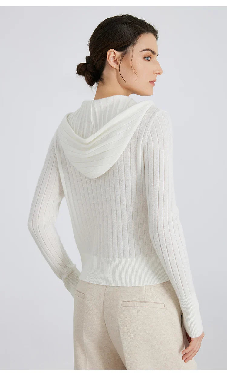 Milan Ribbed Zip Knit Cardigan