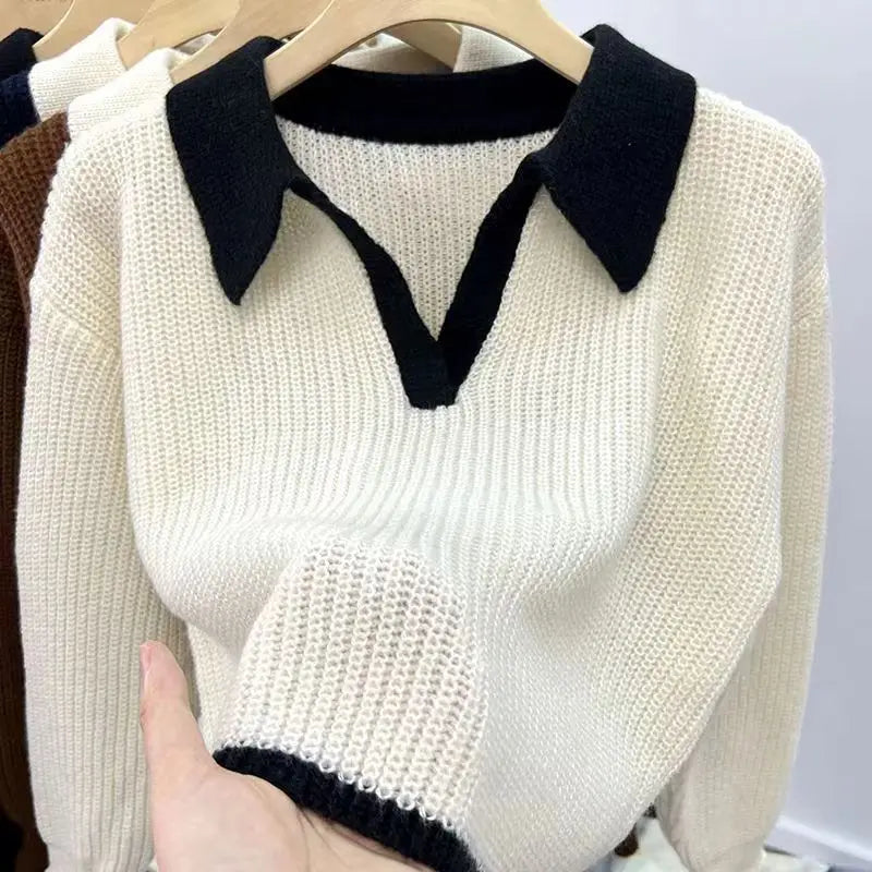 Alina Classic Knit Polo Top