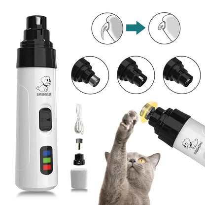 Rechargeable Diamond Pet Nail Grinder Low Noise Electric Grooming Tool