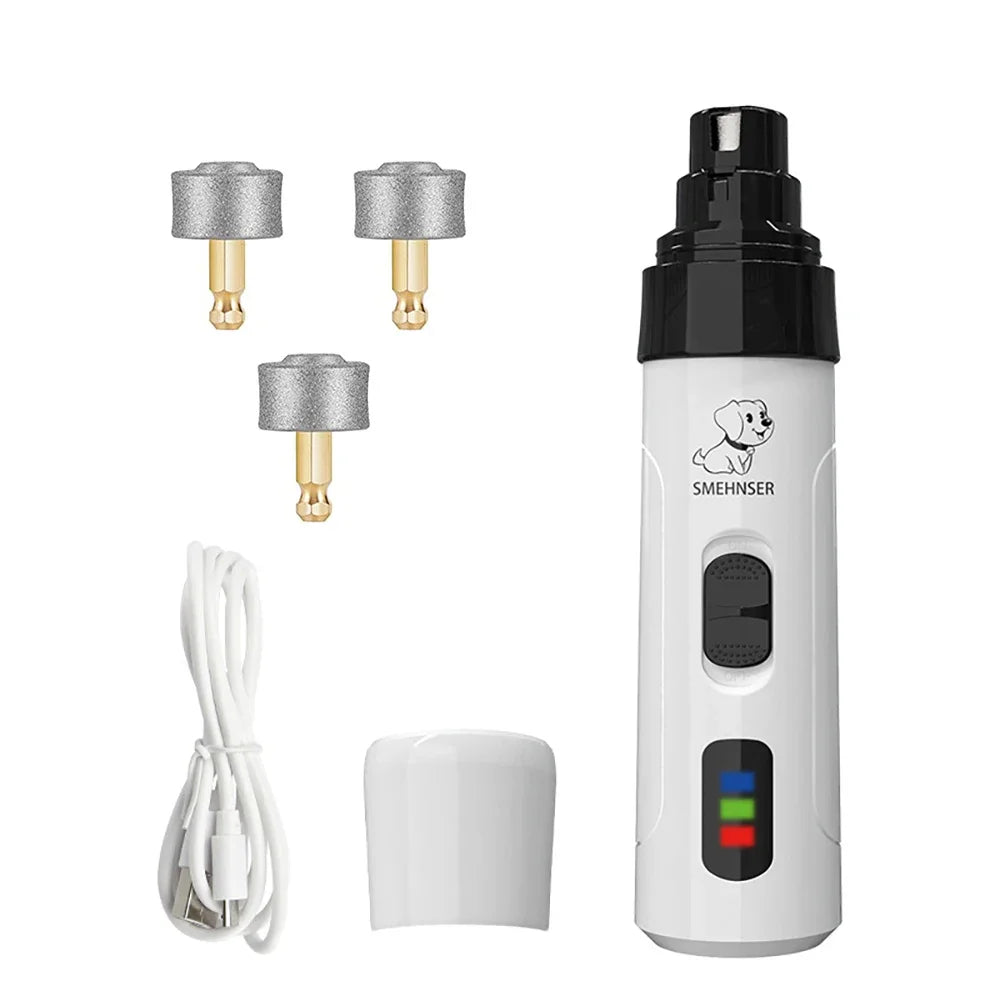 Rechargeable Diamond Pet Nail Grinder Low Noise Electric Grooming Tool