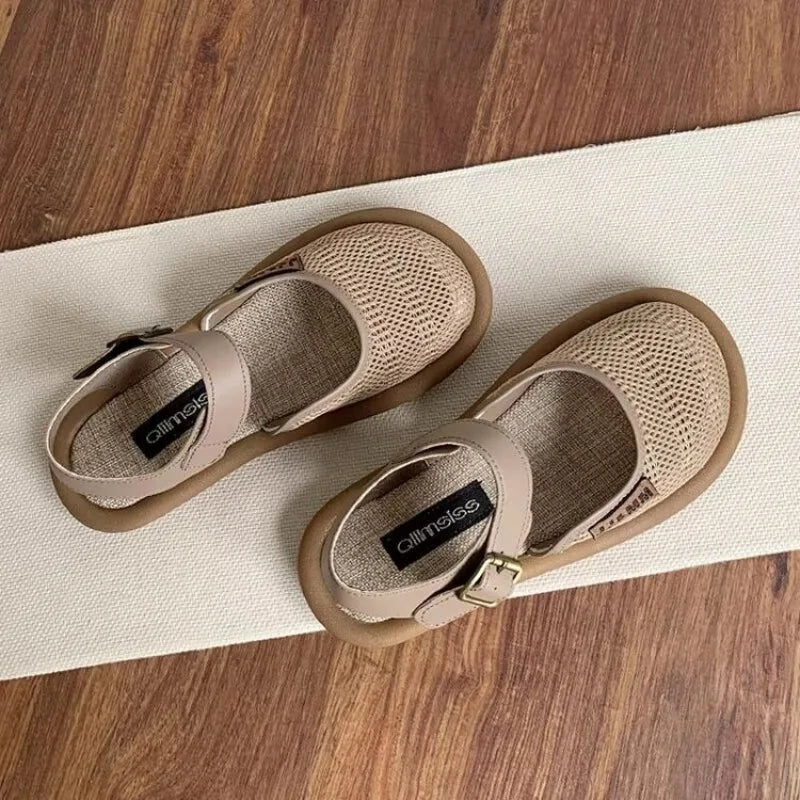 Flora Woven Leather Sandals