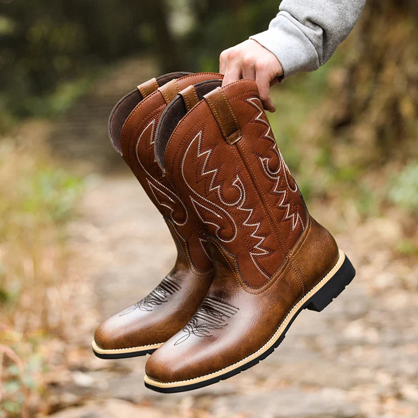 Denton Embroidered Western Cowboy Boots