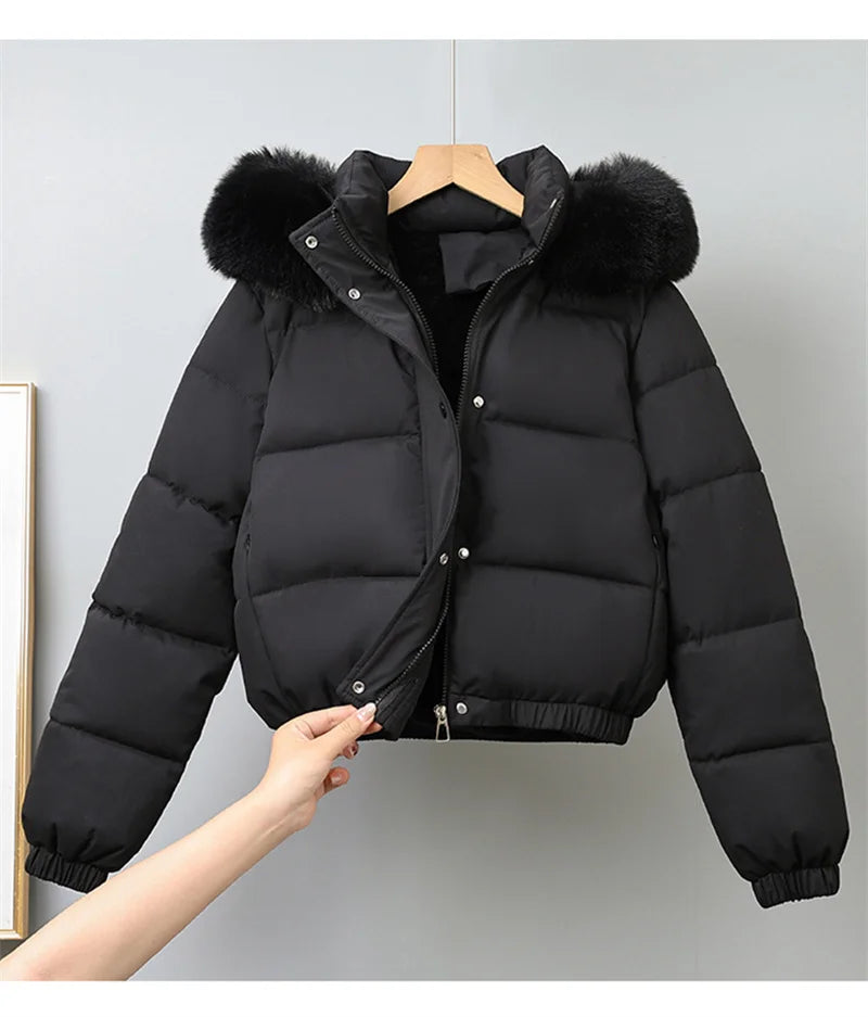 Livia Short Padded Fur Collar Jacket