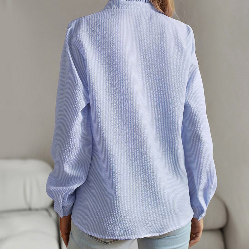 Bellini Ruffle Trim Cotton Shirt