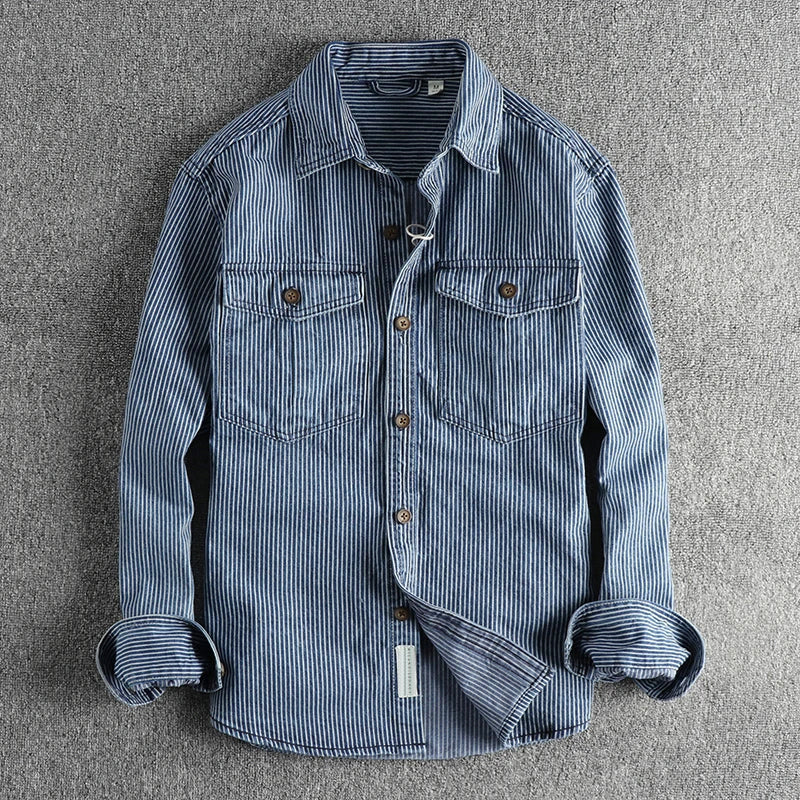 Willow Vintage Striped Denim Shirt