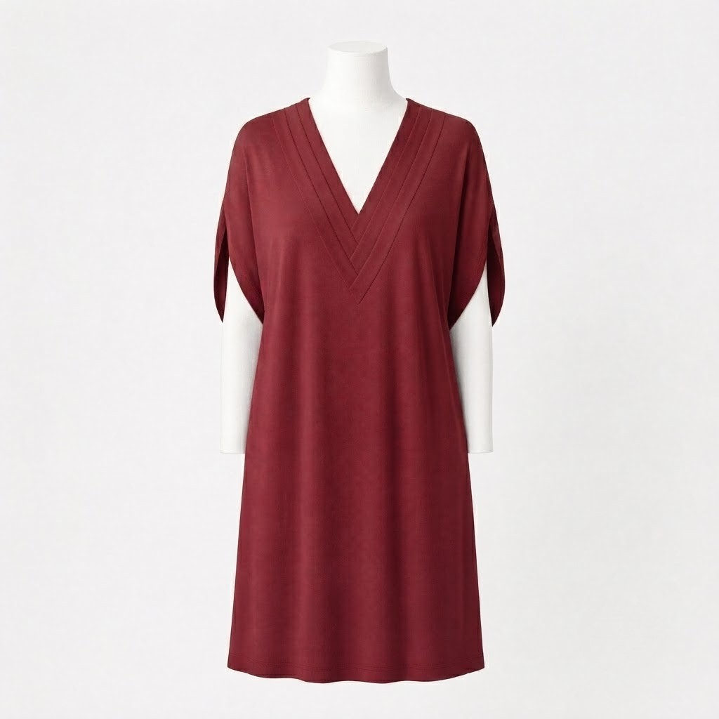 Hannah - Women's V-Neck Wrap Detail Dress