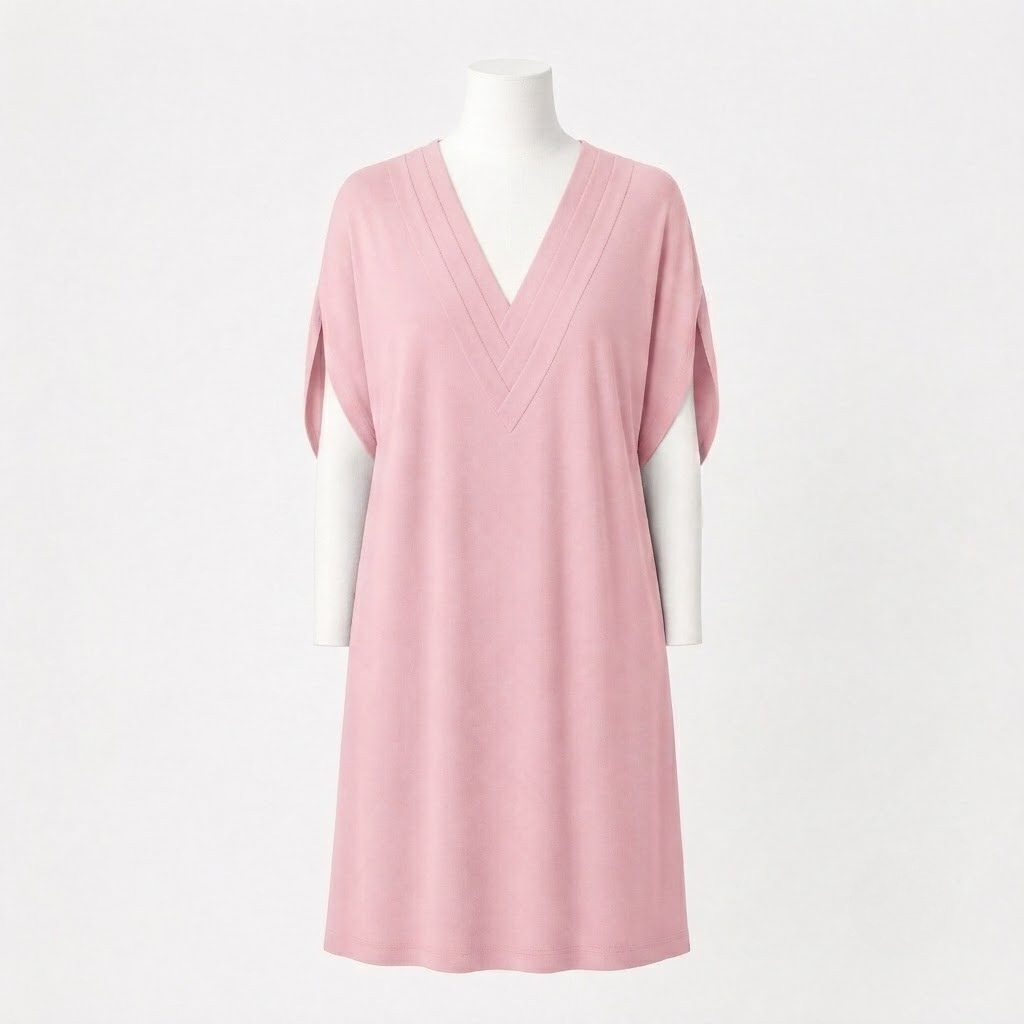 Hannah - Women's V-Neck Wrap Detail Dress