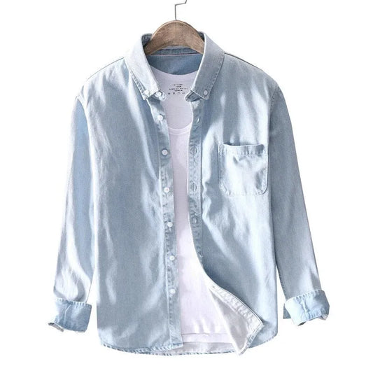 Dresden Cotton Denim Long Sleeve Shirt