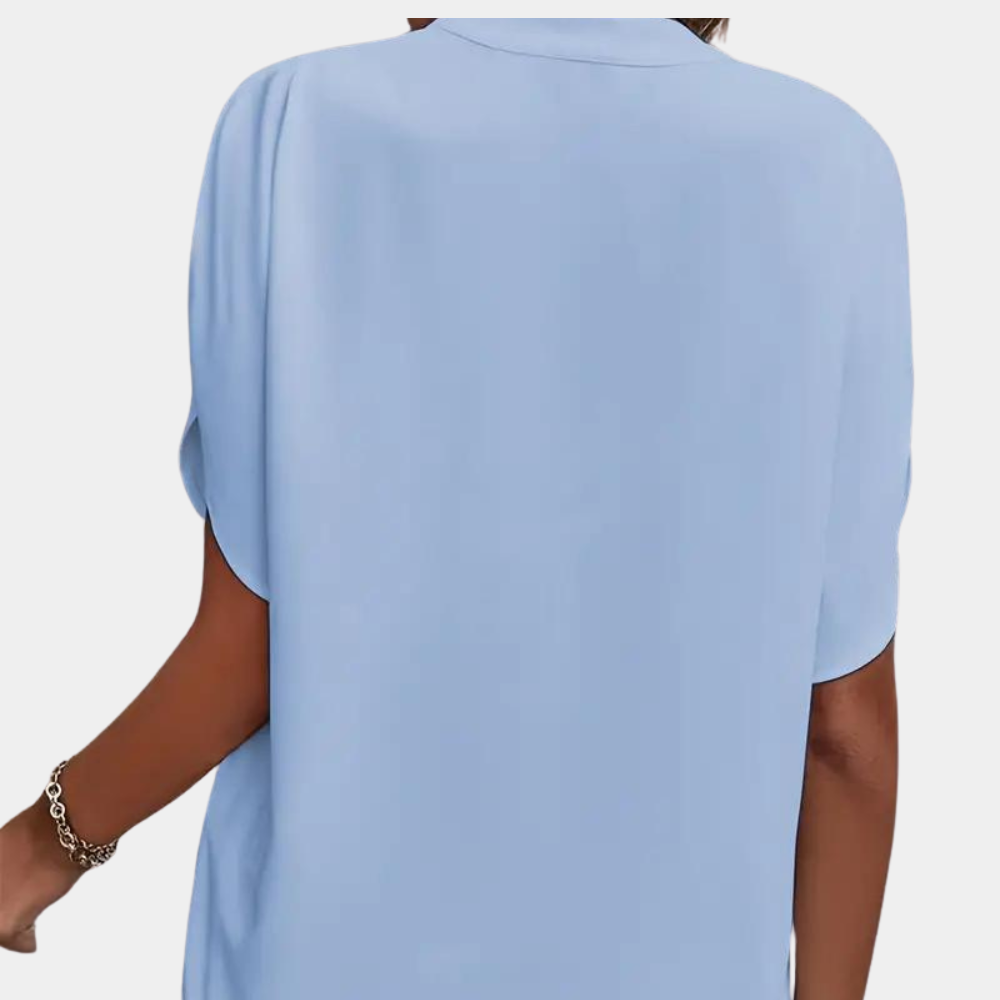 Luna Draped V Neck Top