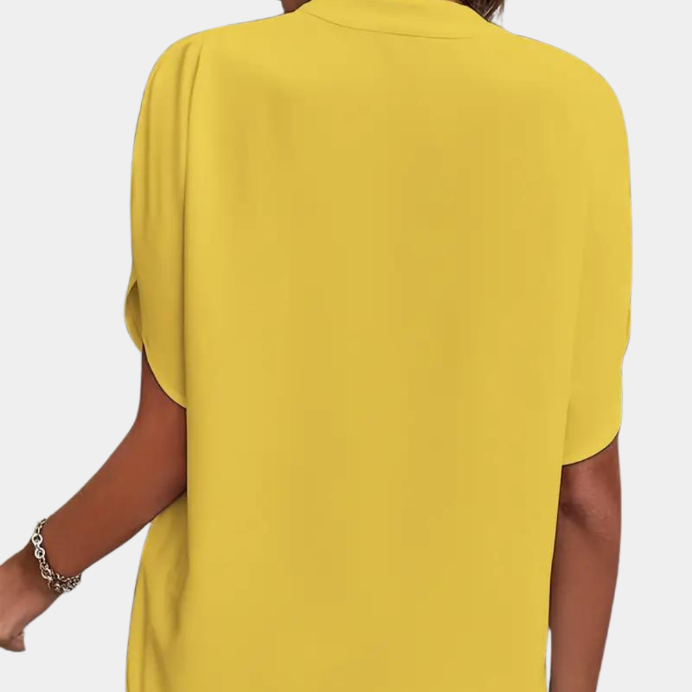 Luna Draped V Neck Top