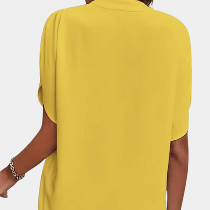 Luna Draped V Neck Top