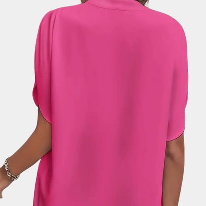 Luna Draped V Neck Top