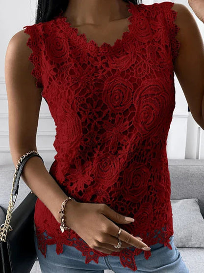 Amara Lace Sleeveless Top