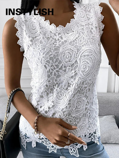 Amara Lace Sleeveless Top