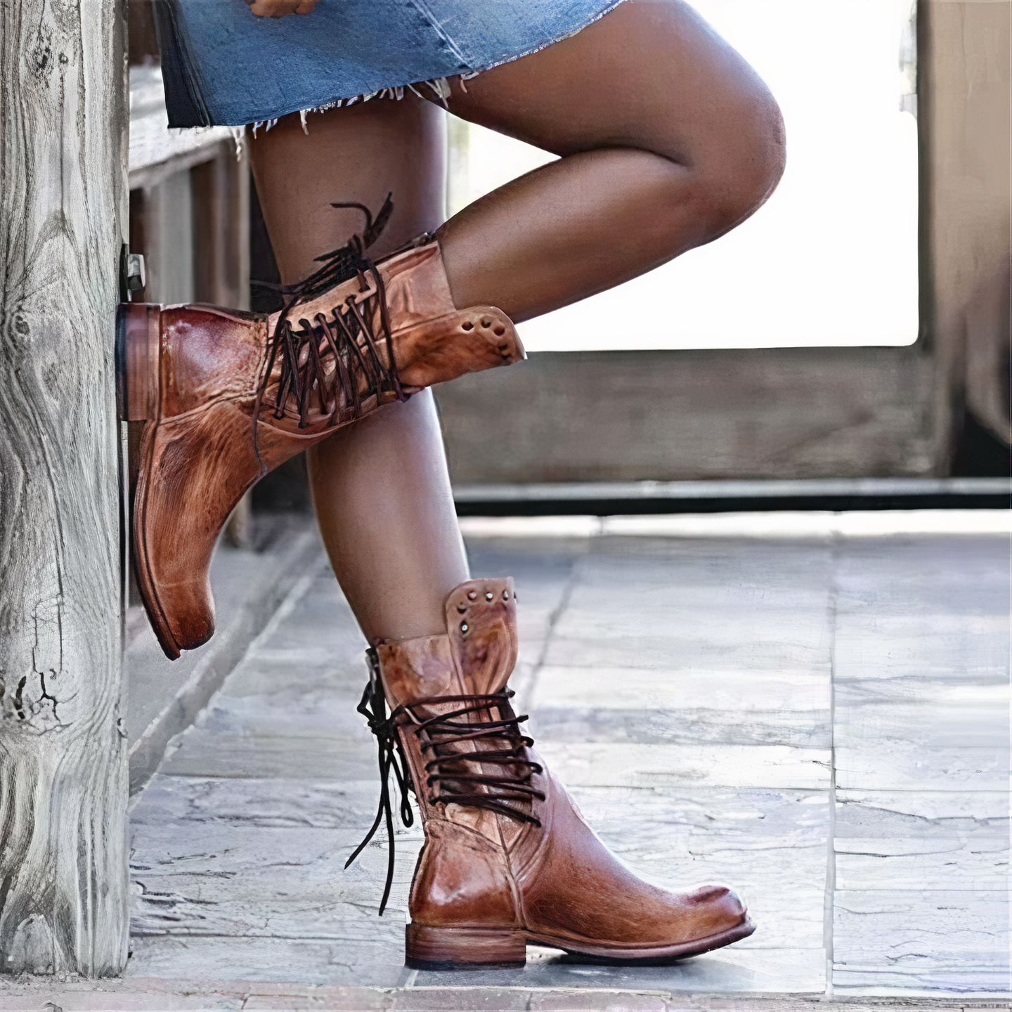 Alora Mid Calf Leather Boots