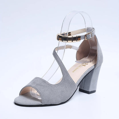 Ankle Strap Block Heel Sandals