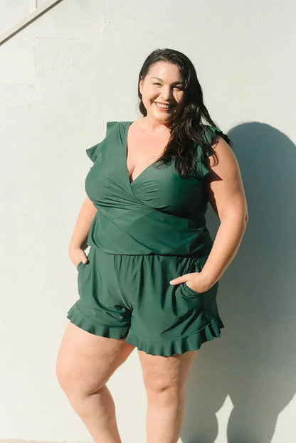 Aurea Women’s Ruffle Detail Romper