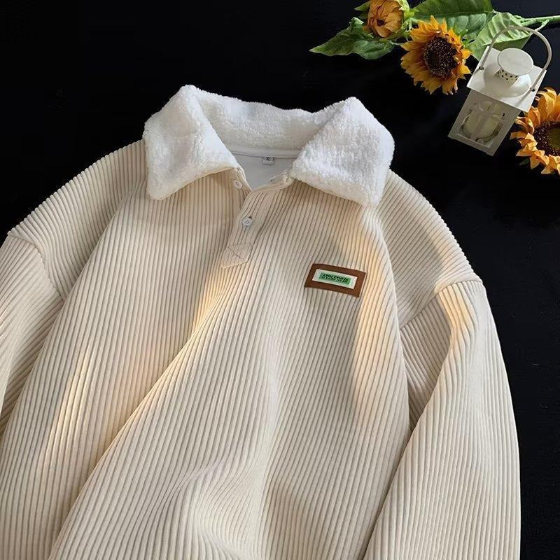Sierra Corduroy Fleece Collar Sweater
