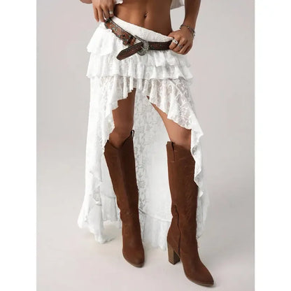 Sienne Lace High Low Skirt