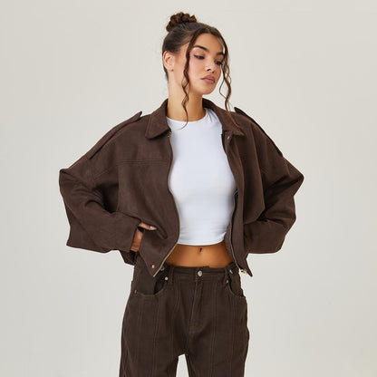 Novara Suede Bomber Jacket