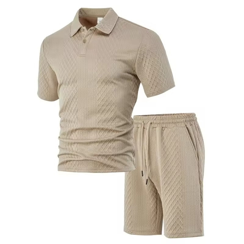 Valente Cream Shirt And Shorts Set