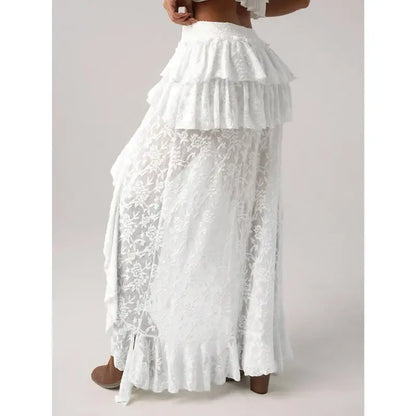 Sienne Lace High Low Skirt