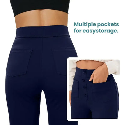 Lunaro Front-Button Wide Leg Pants