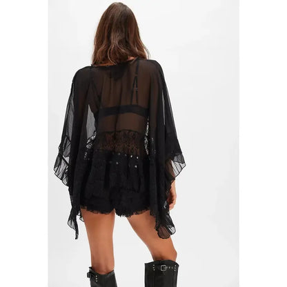 Siena Sheer Lace Poncho