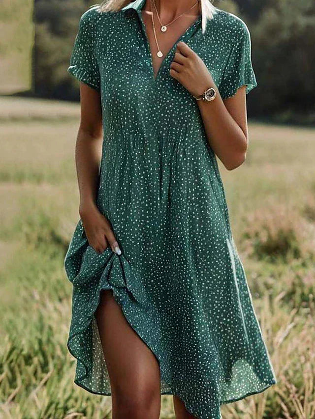 Maribel Women’s Button Down Polka Dot Dress