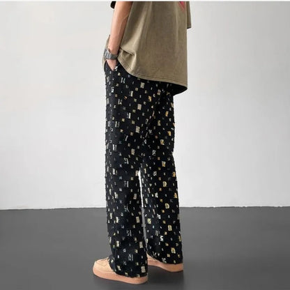 Arlo Patterned Straight Fit Pants