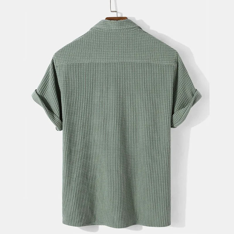 Montclair Waffle Knit Cotton Polo Shirt