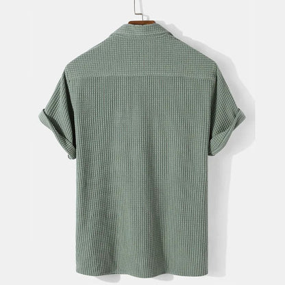 Montclair Waffle Knit Cotton Polo Shirt
