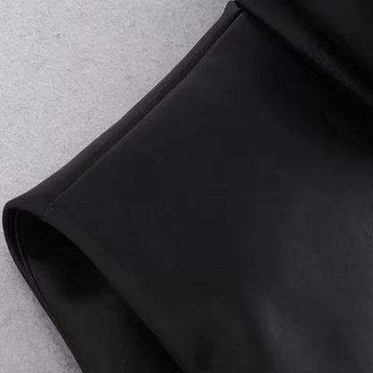 Verona Faux Leather Puffer Vest