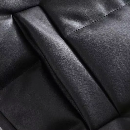 Verona Faux Leather Puffer Vest