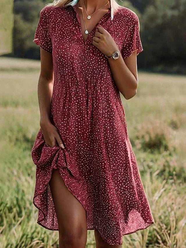 Maribel Women’s Button Down Polka Dot Dress