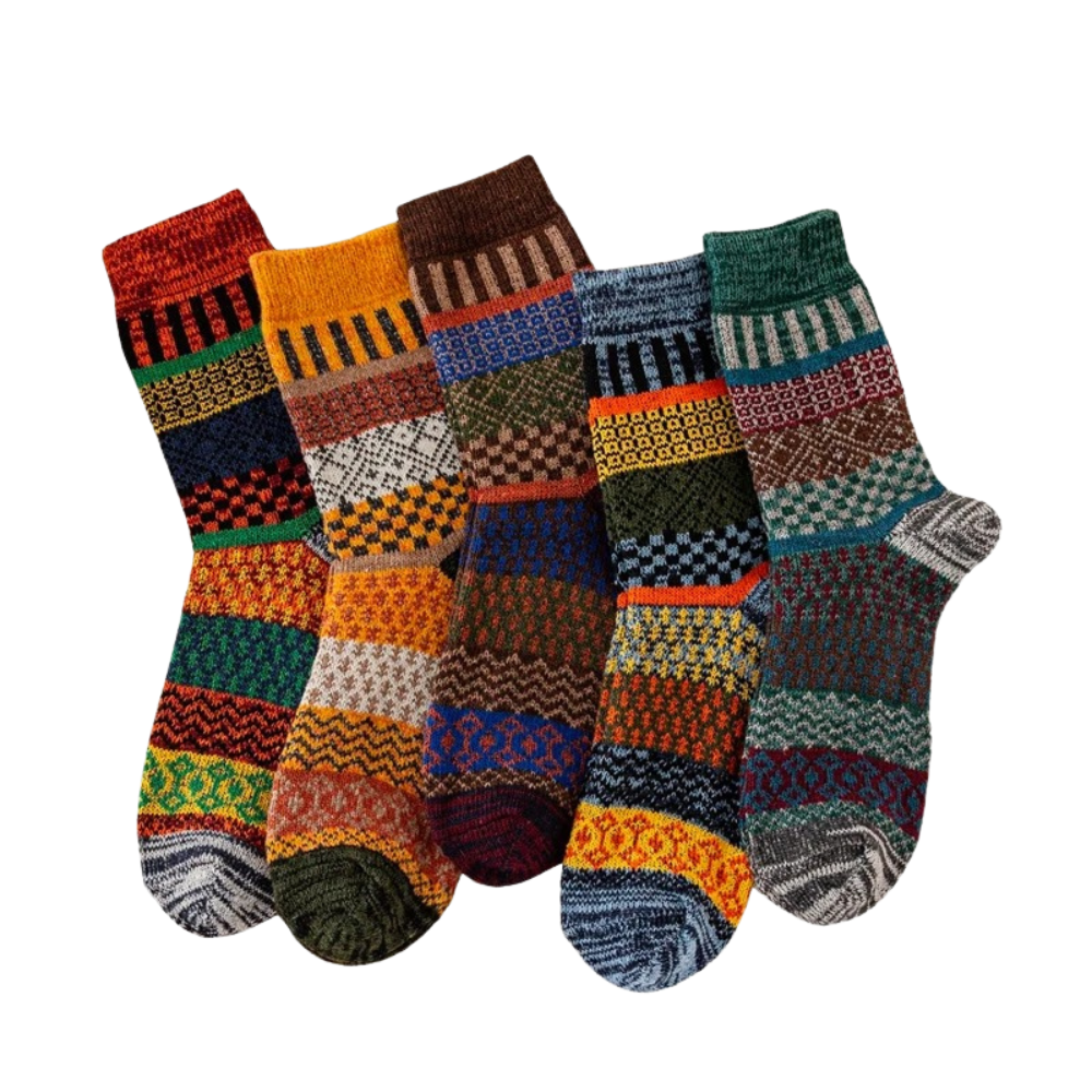 Montreux Wool Knit Socks - Set of 5