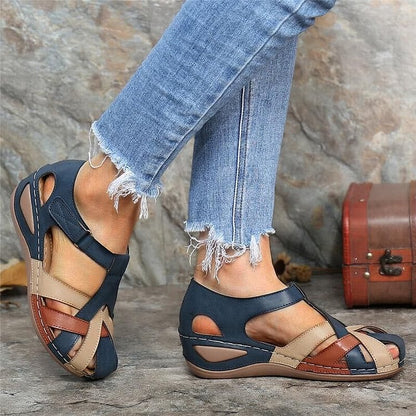 Clara Comfort Leather Orthopedic Wedge Sandals