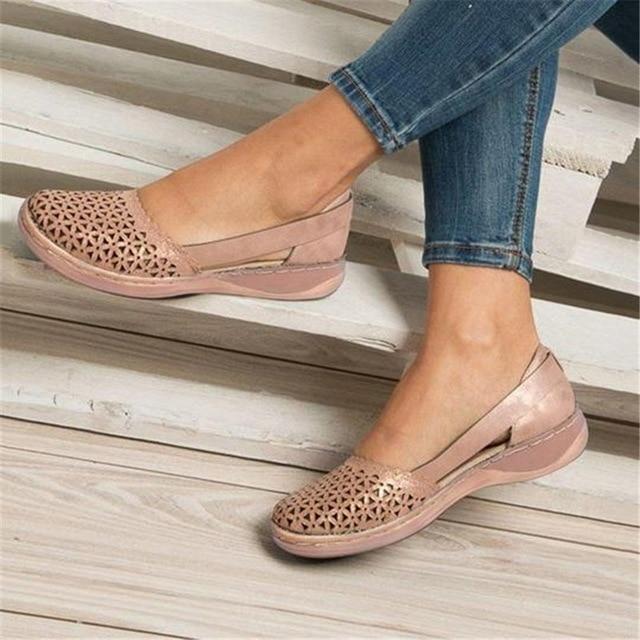 Anna - Orthopedic Plates Brown Shoes